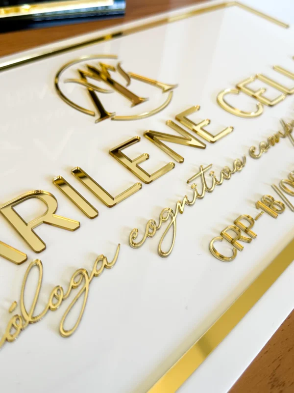 Placa Retangular com Logotipo em Acrílico - Imagem 10