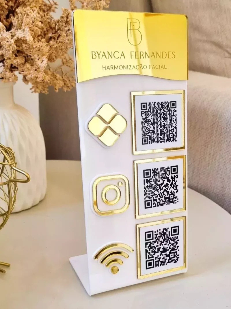 Display 3 QR Code Linha Linha Vértice