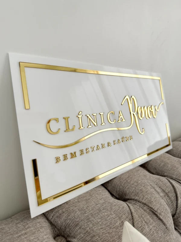 Placa Retangular com Logotipo em Acrílico - Imagem 2