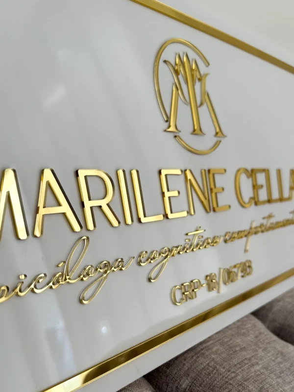 Placa Retangular com Logotipo em Acrílico - Imagem 4