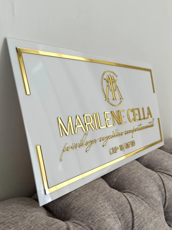 Placa Retangular com Logotipo em Acrílico - Imagem 6