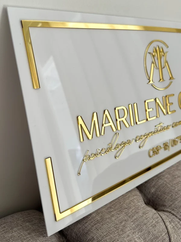 Placa Retangular com Logotipo em Acrílico - Imagem 8