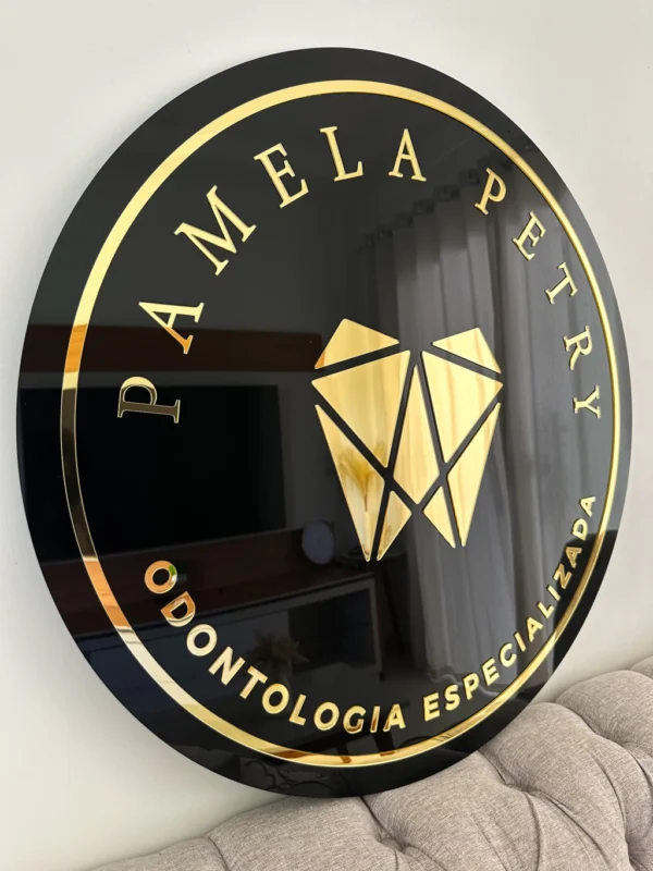 Placa Redonda com Logo em Acrílico sem LED - Imagem 8