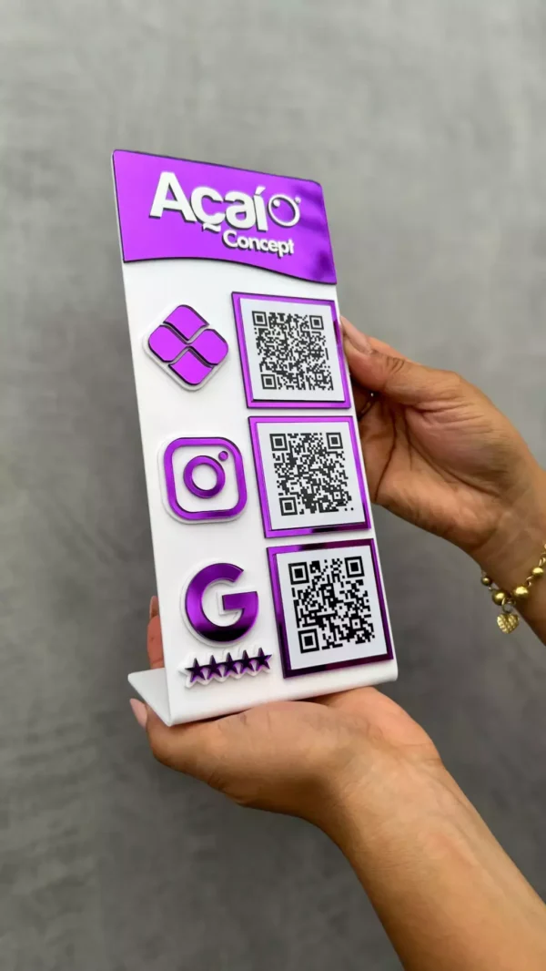 Display 3 QR Code Linha Linha Vértice - Imagem 8