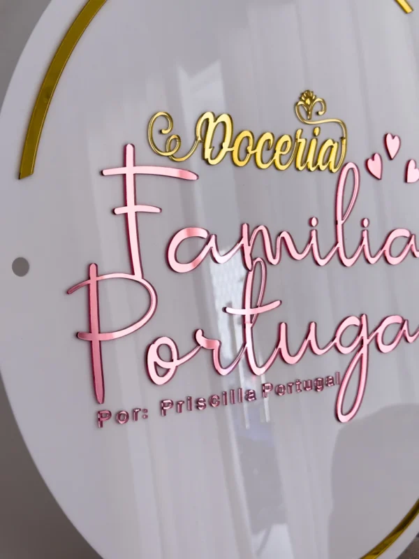 Placa Redonda com Logo em Acrílico sem LED - Imagem 9