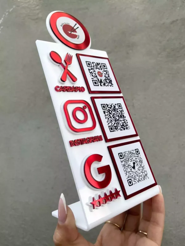 Display com 3 QR Codes Linha Triplus - Imagem 2