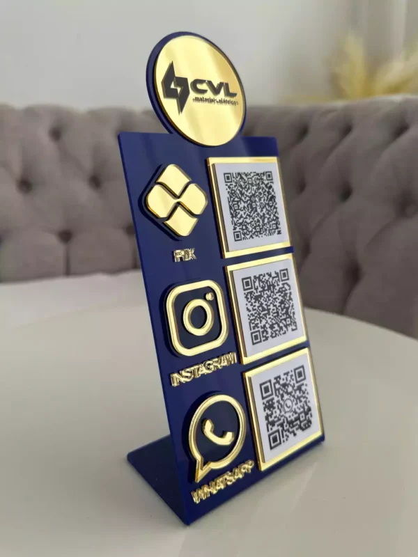 Display com 3 QR Codes Linha Triplus - Imagem 3