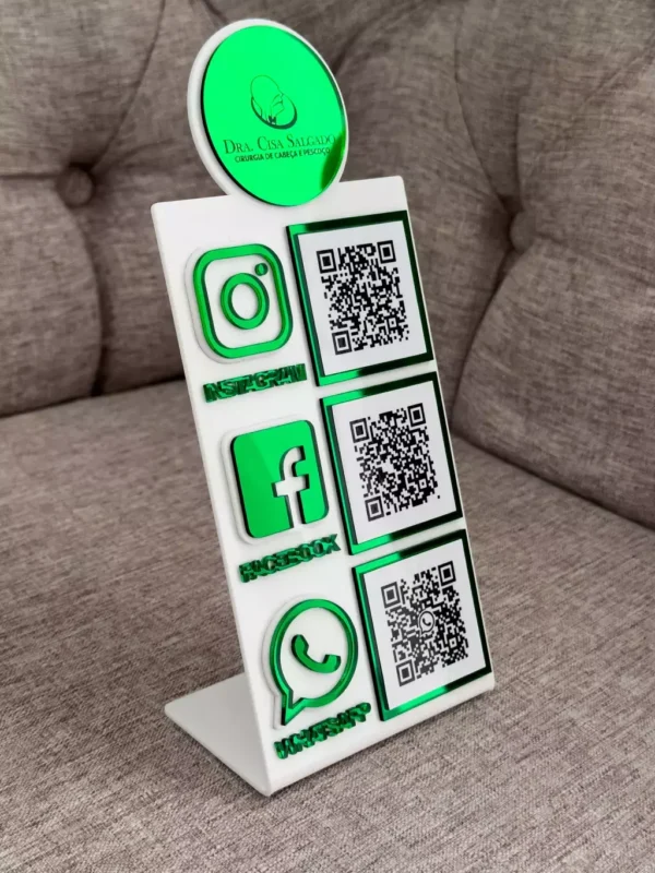 Display com 3 QR Codes Linha Triplus - Imagem 6