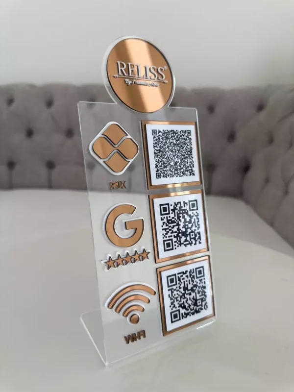 Display com 3 QR Codes Linha Triplus - Imagem 7