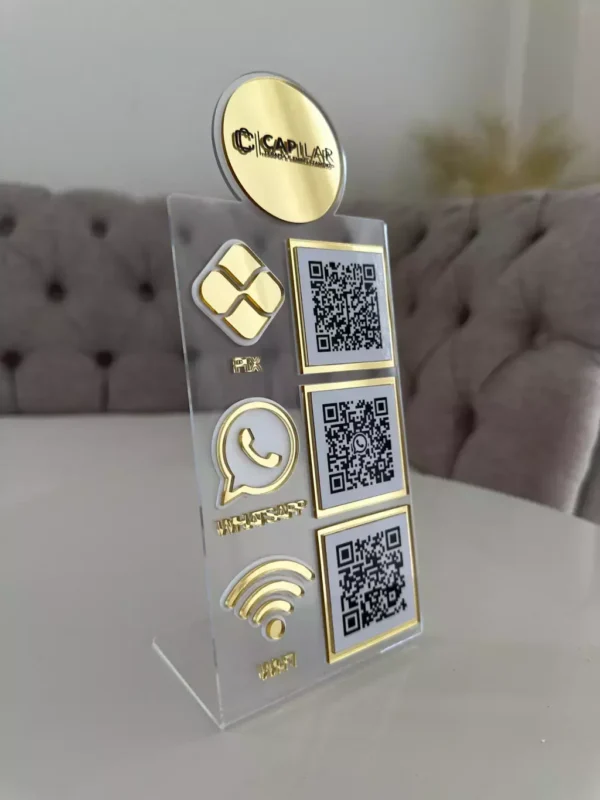 Display com 3 QR Codes Linha Triplus - Imagem 10