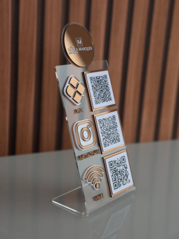 Display com 3 QR Codes Linha Triplus - Imagem 12